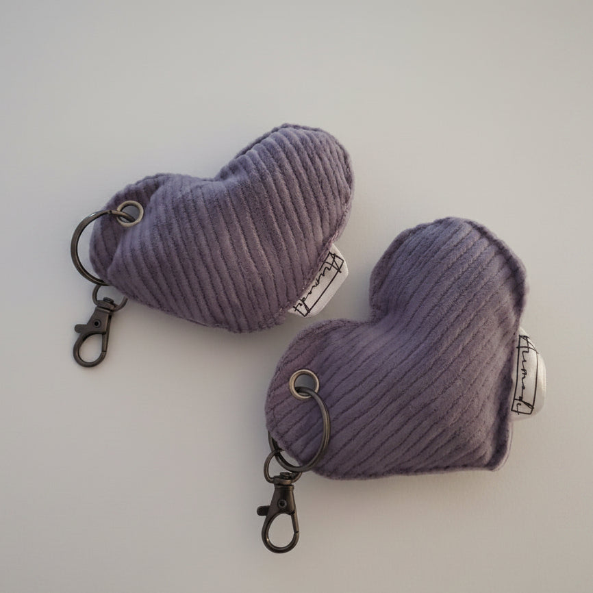 Heart Keychains with text
